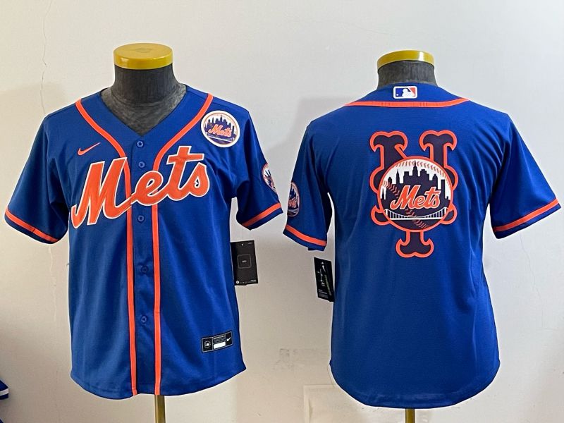 Youth New York Mets Blank Blue Game 2026 Nike MLB Jersey style 008->youth mlb jersey->Youth Jersey